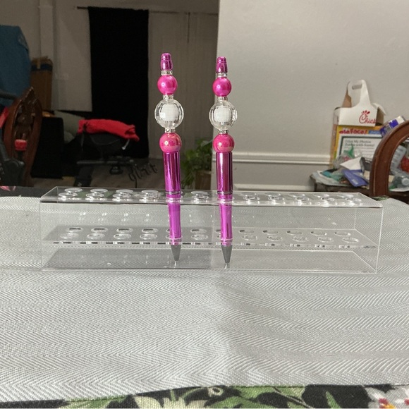 Pink Beaded Handmade Pen - Picture 2 of 2